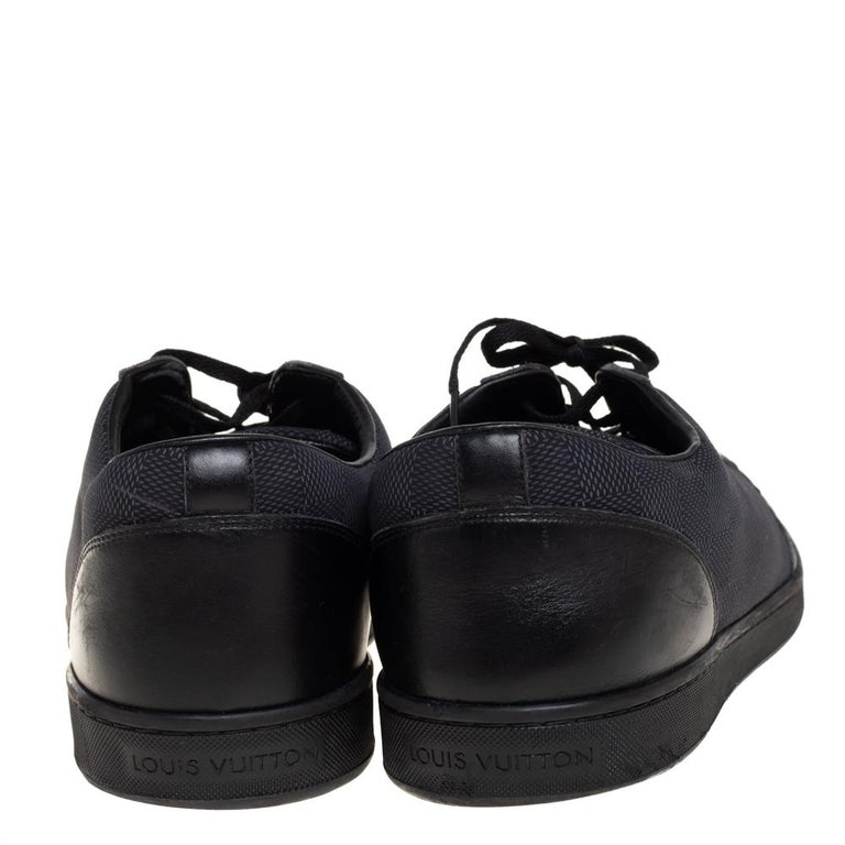 LOUIS VUITTON Damier Graphite Offshore Sneaker Boots 8 Black