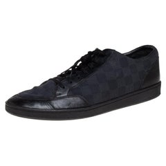 Damier Graphit Nylon und Leder Offshore Turnschuhe Größe 44