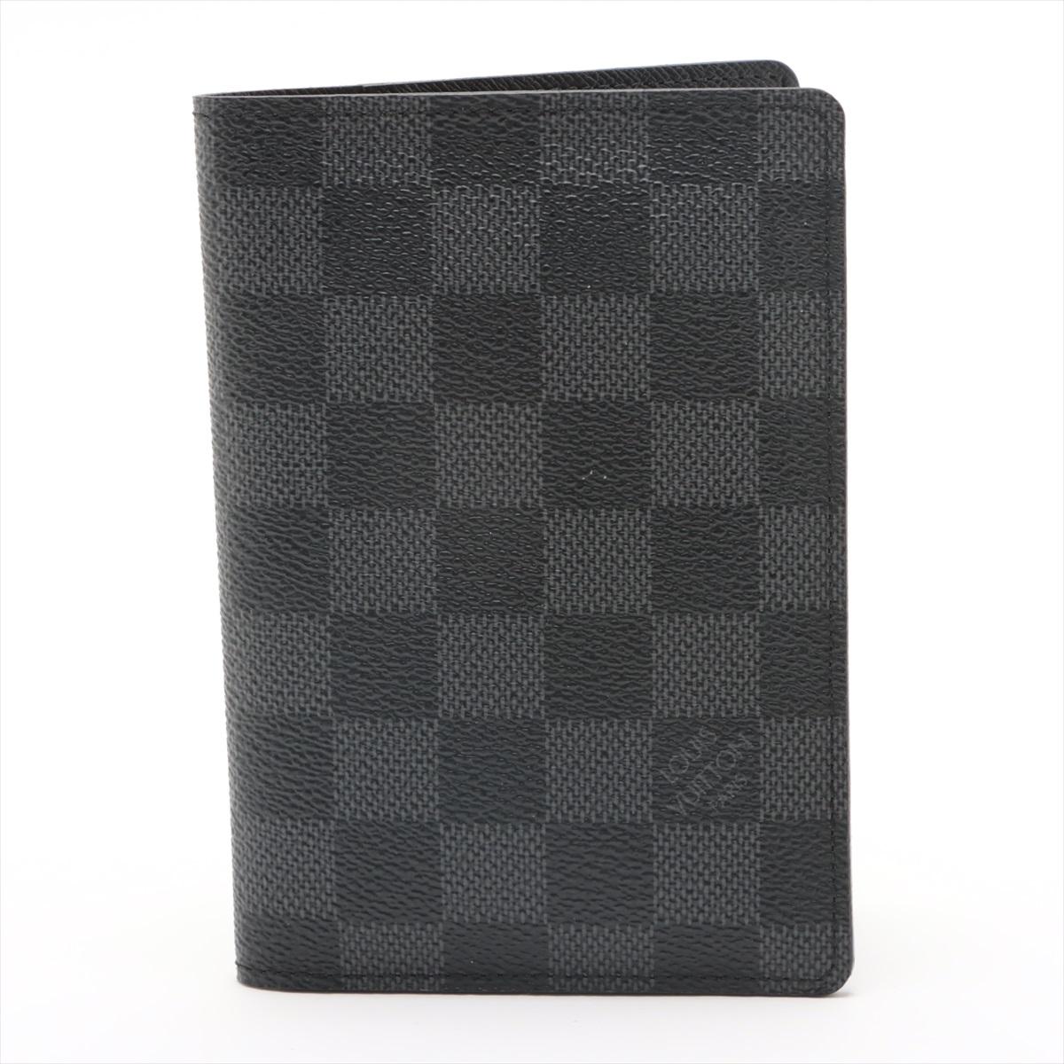 The Louis Vuitton Damier Graphite Passport Cover a sleek and sophisticated accessory designed to accompany the modern traveler in style. The passport cover features the iconic Damier Graphite canvas, showcasing a contemporary and masculine