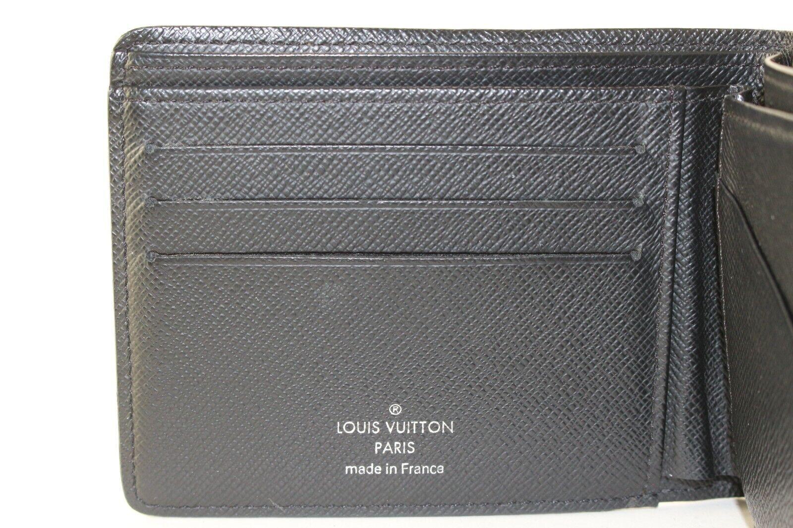 Black Louis Vuitton DAmier Graphite Patches Story Wallet Marco Florin Slender 2LV629K For Sale
