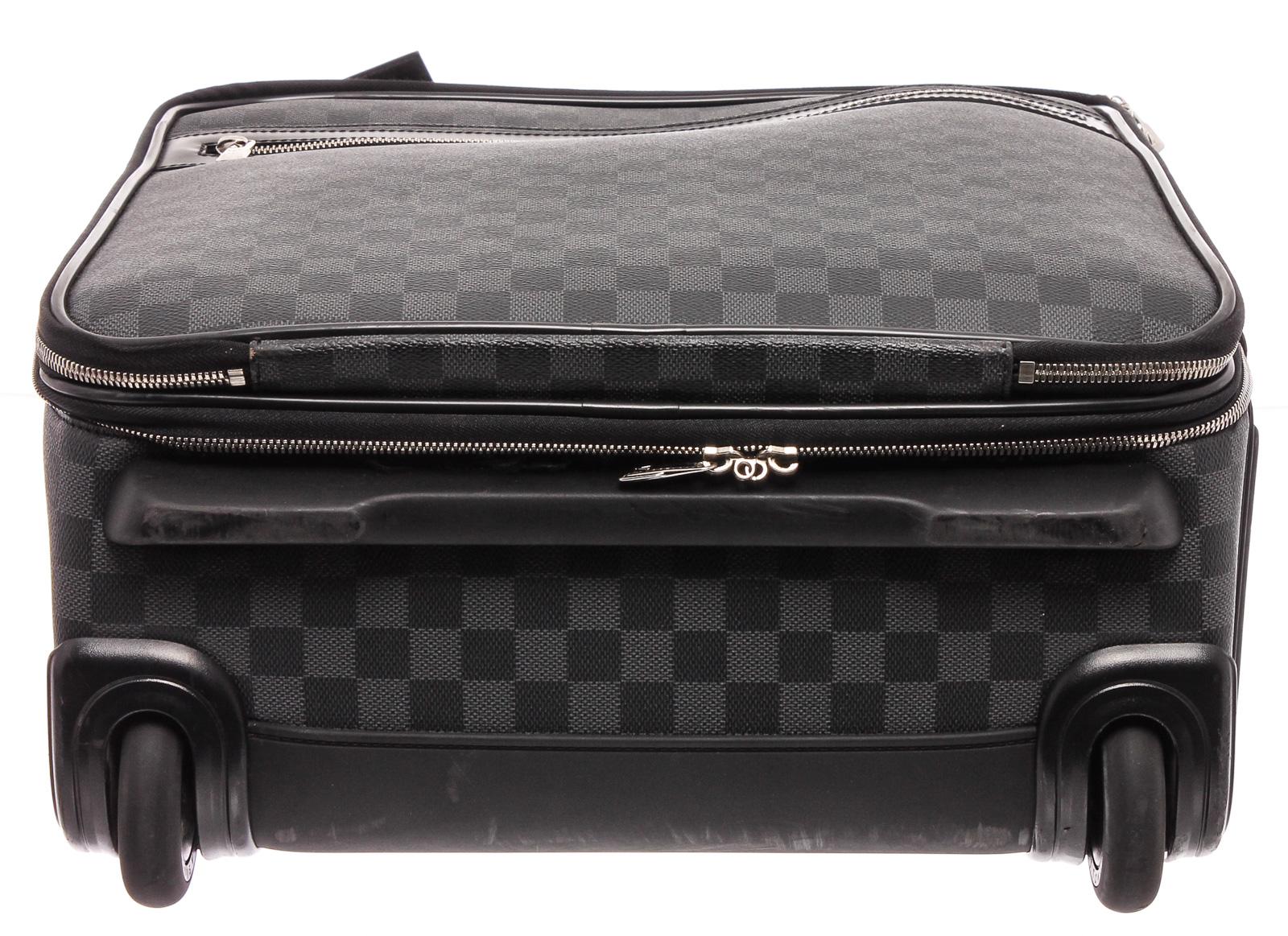 Black Louis Vuitton Damier Graphite Pegase 55 Rolling Business Luggage