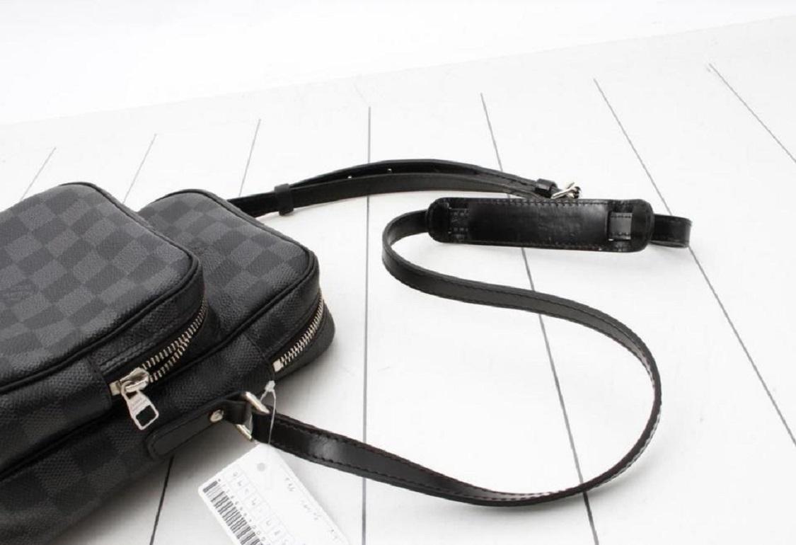 Women's Louis Vuitton Damier Graphite Rem Crossbody Messenger Amazon Bag  861346