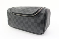 Louis Vuitton Damier Graphite Toiletry Pouch Cosmetic Case Travel Dopp 48lv314s