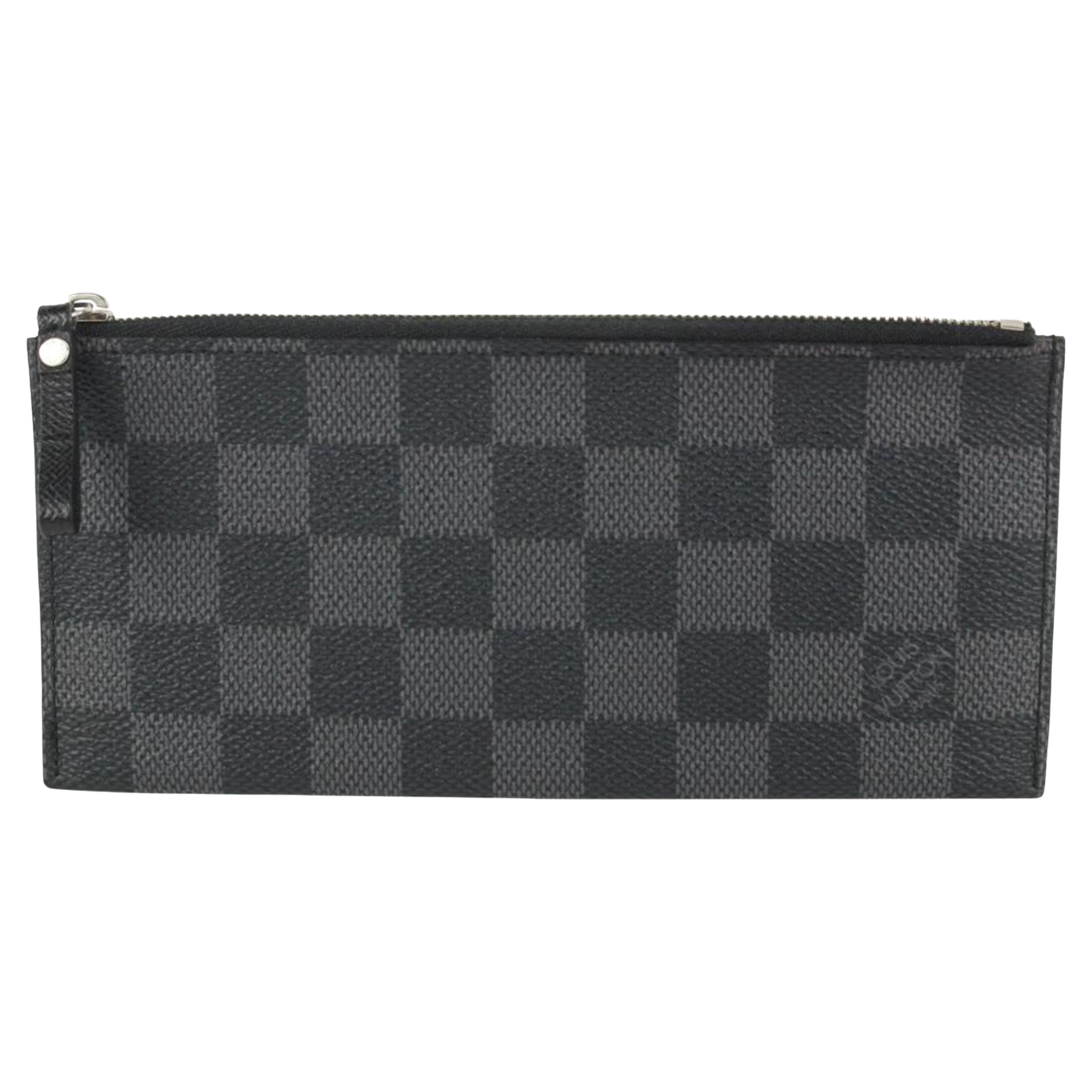 Louis Vuitton Damier Graphite Toiletry Pouch Cosmetic Case Wallet Insert  5L27S at 1stDibs