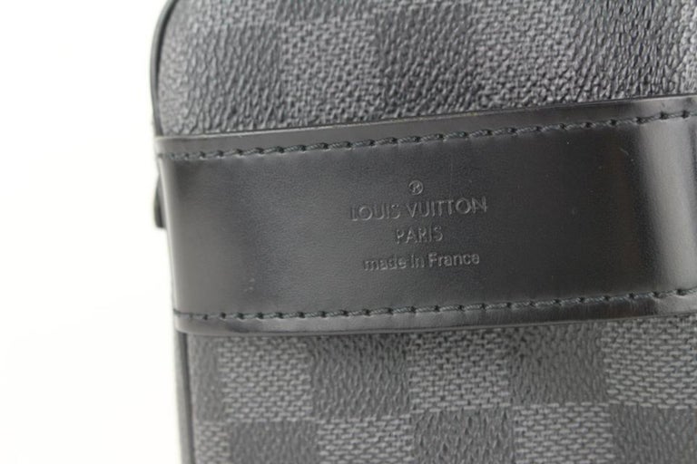 Used Louis Vuitton Damier Graphite Dopp Kit Toiletry Bag