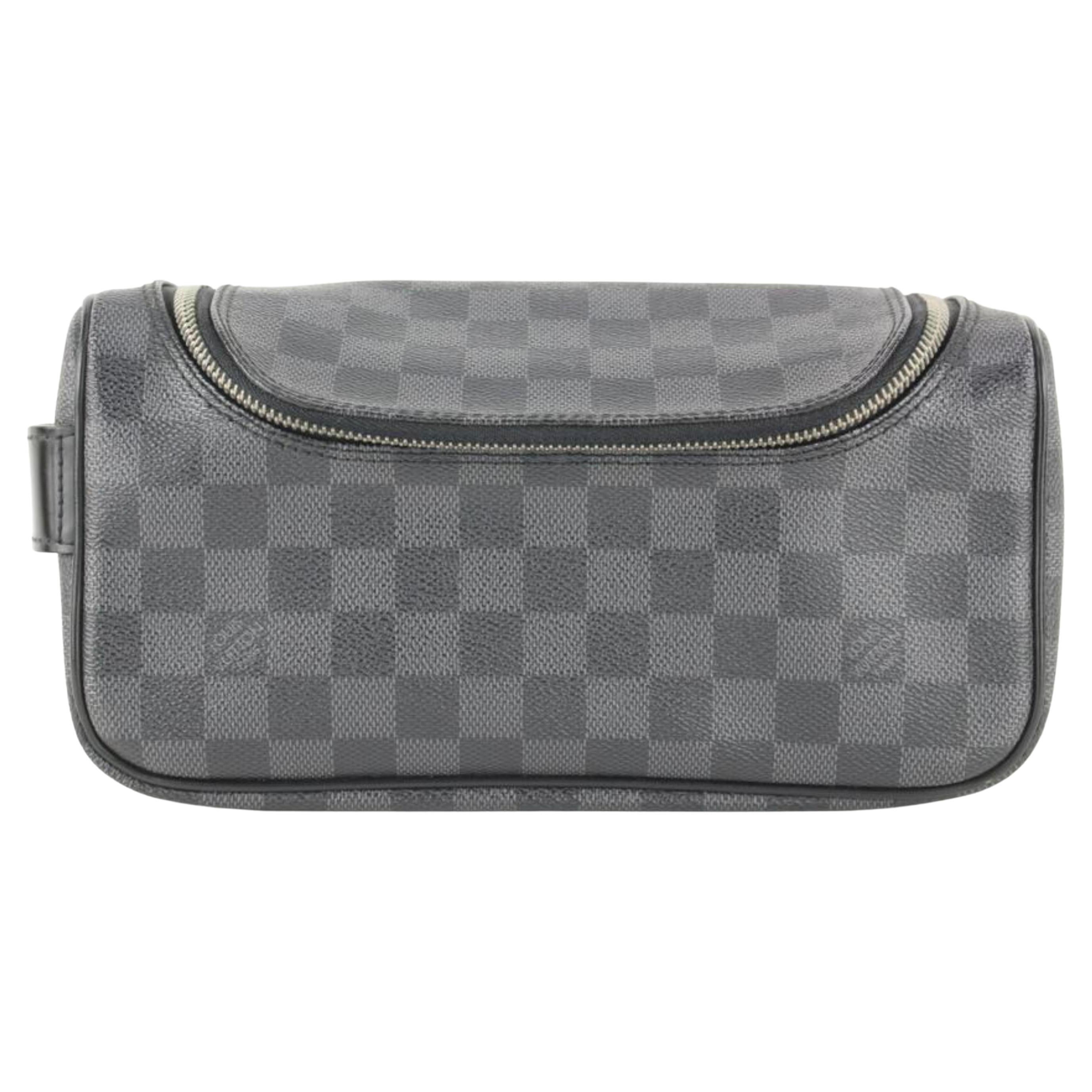 Louis Vuitton Dopp Kit Toilet Pouch Graphite Damier Graphite