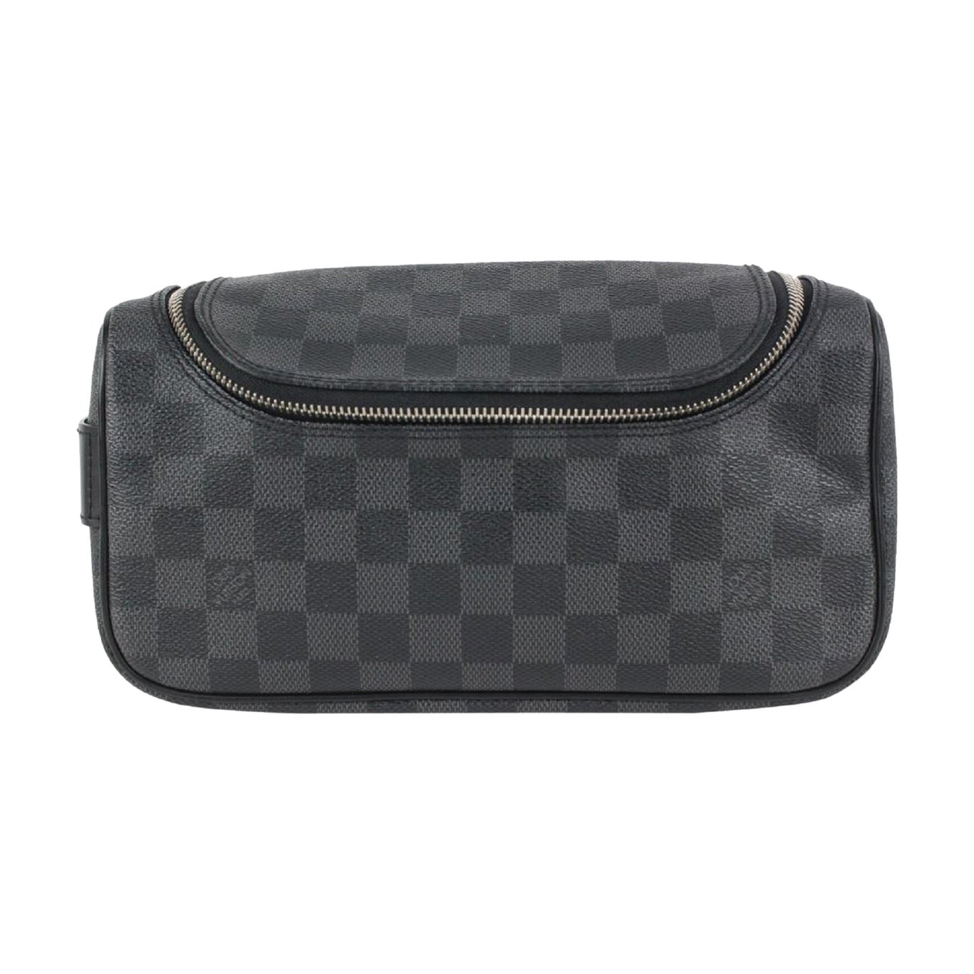 Louis Vuitton Damier Graphite Trousse Toilette Pouch Toiletry Case Cosmetic 109l