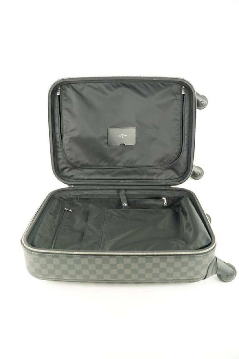 louis vuitton damier graphite zephyr 55 trolley rolling luggage suitcase 628lvs316