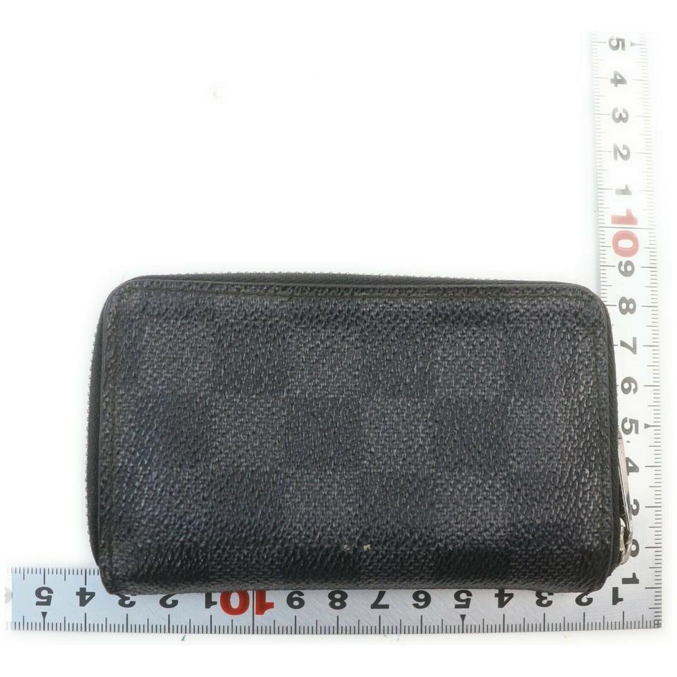 Women's Louis Vuitton Damier Graphite Zippy Coin Wallet Zip Around Compact 861772