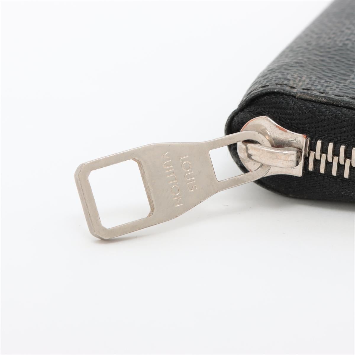 Louis Vuitton Damier Graphite Zippy Vertical Wallet For Sale 5