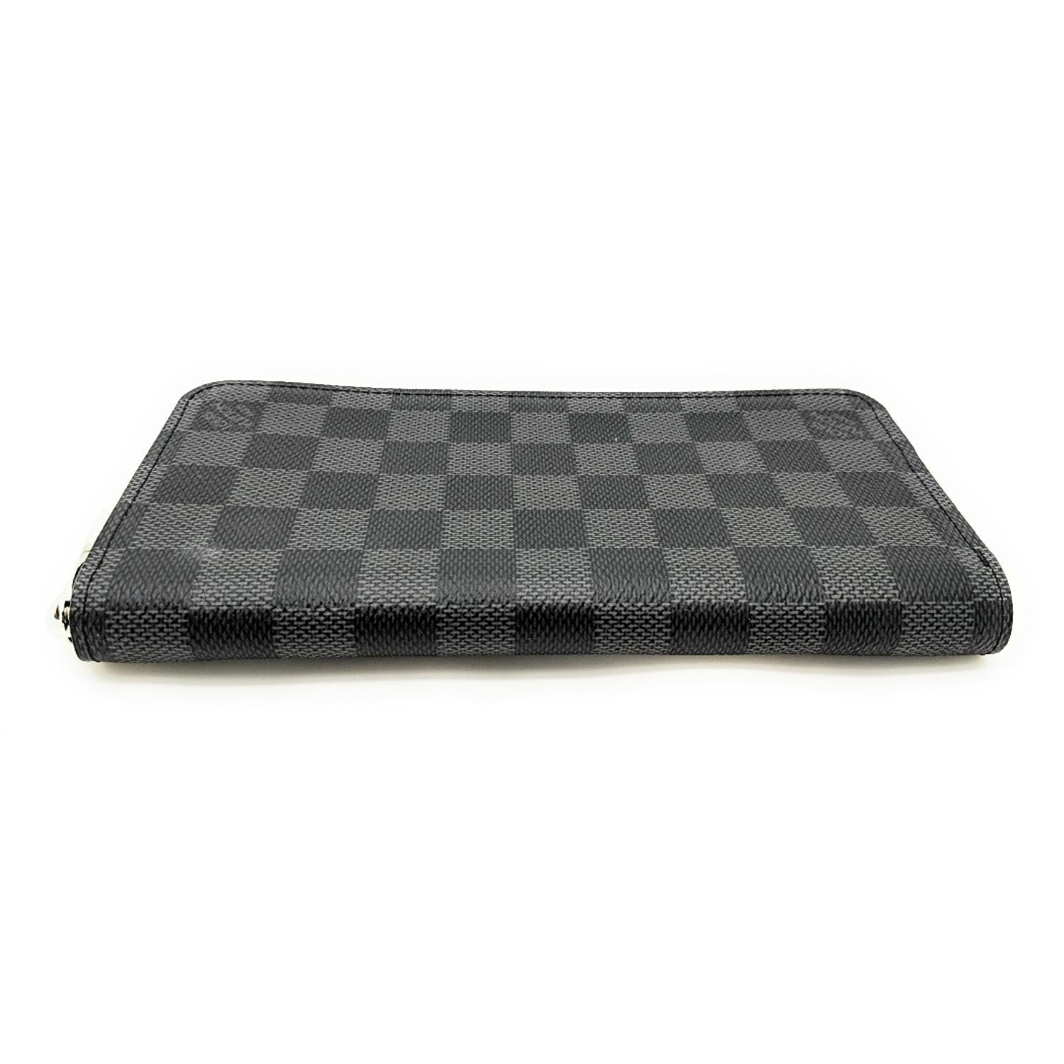 Black Louis Vuitton Damier Graphite Zippy Vertical Wallet