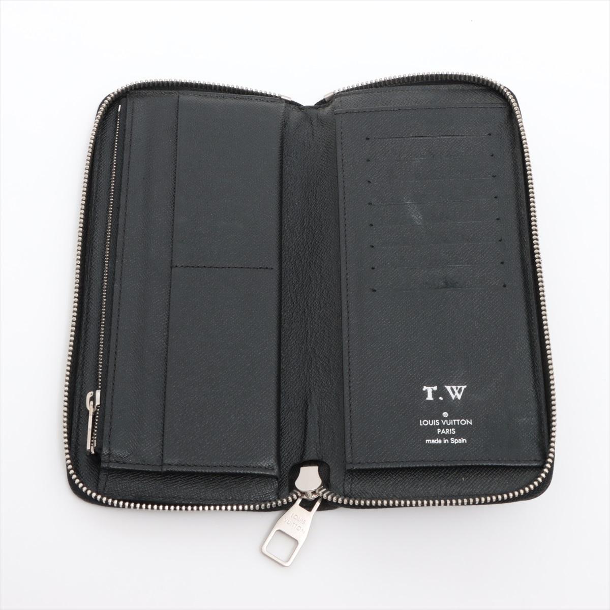 Black Louis Vuitton Damier Graphite Zippy Vertical Wallet For Sale
