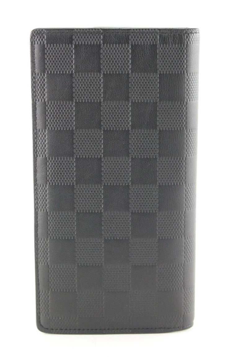 Louis Vuitton Black Damier Infini Leather Portefeuille Brazza Long Wallet  ref.293467 - Joli Closet