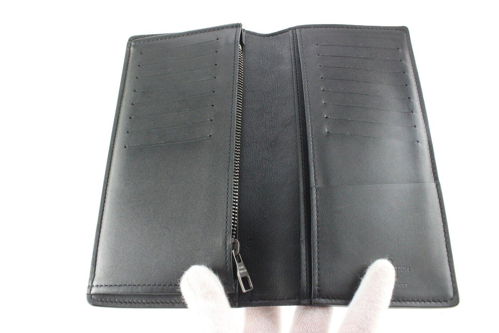 Louis Vuitton Damier Infini Brazza Long Wallet Black Leather 6LV525C 4