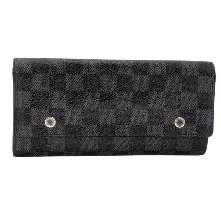 Louis Vuitton Double Wallet in damier monogram Dark grey Cloth ref