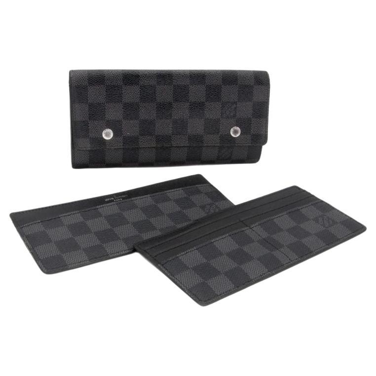 Louis Vuitton Damier Long Gm Graphite Double Snap Wallet LV-W0930P-0383 For Sale