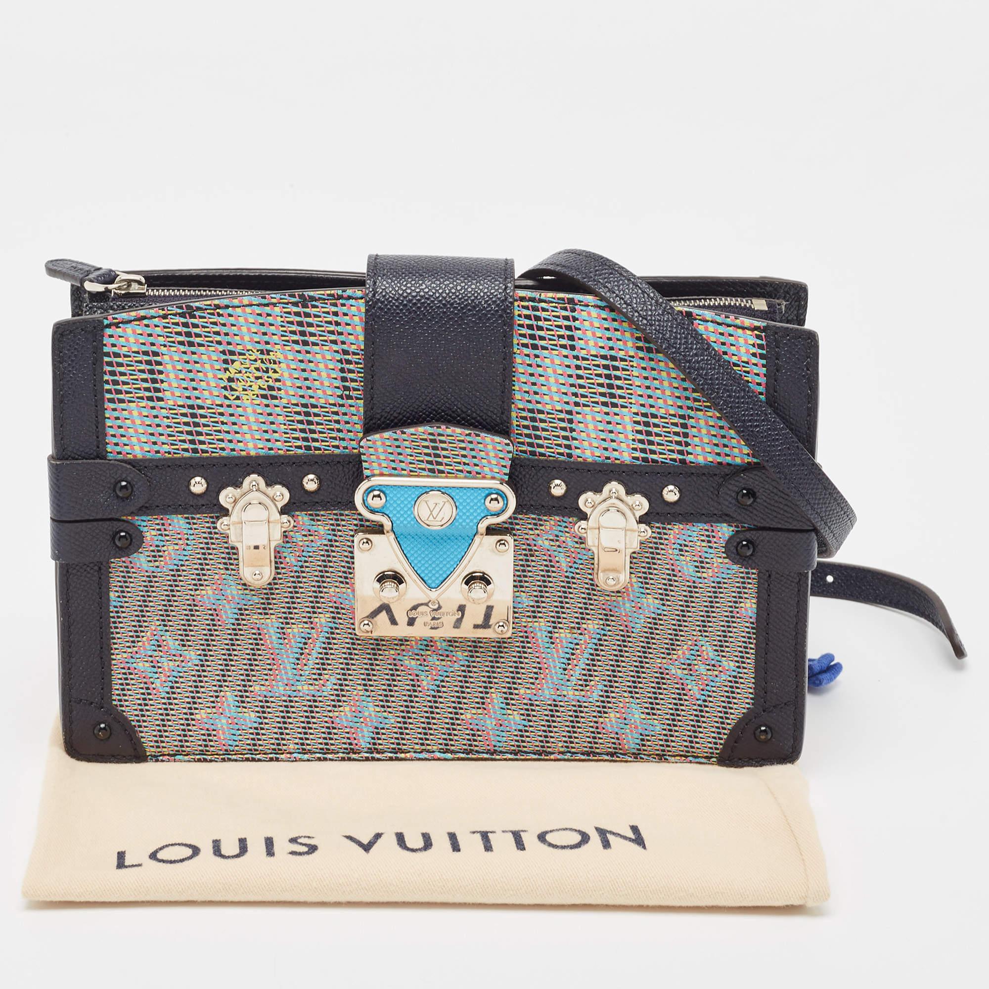 Louis Vuitton Damier Monogram Canvas LV Pop Trunk Clutch Bag 10