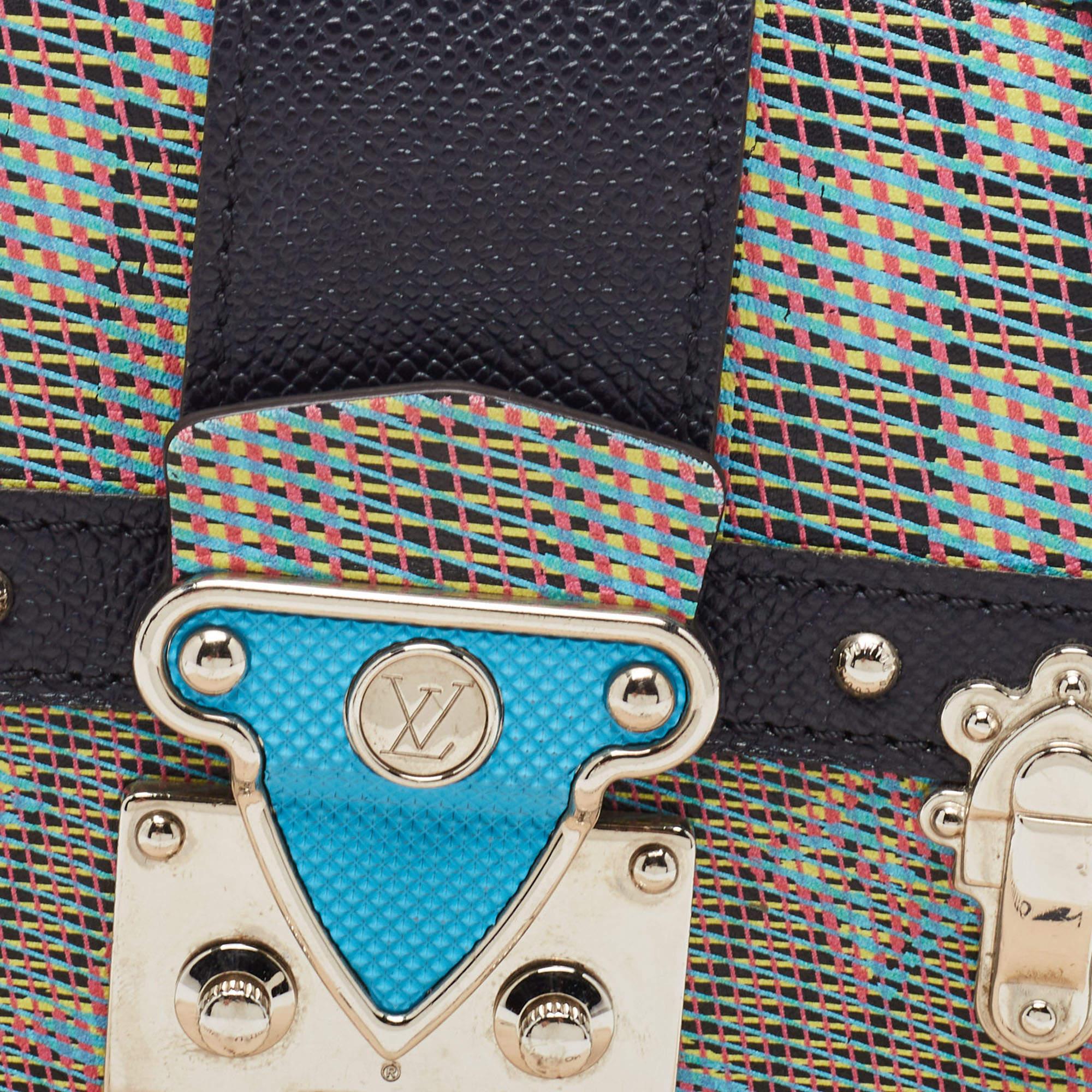 Louis Vuitton Damier Monogramm Segeltuch LV Pop Trunk Clutch Bag im Angebot 14