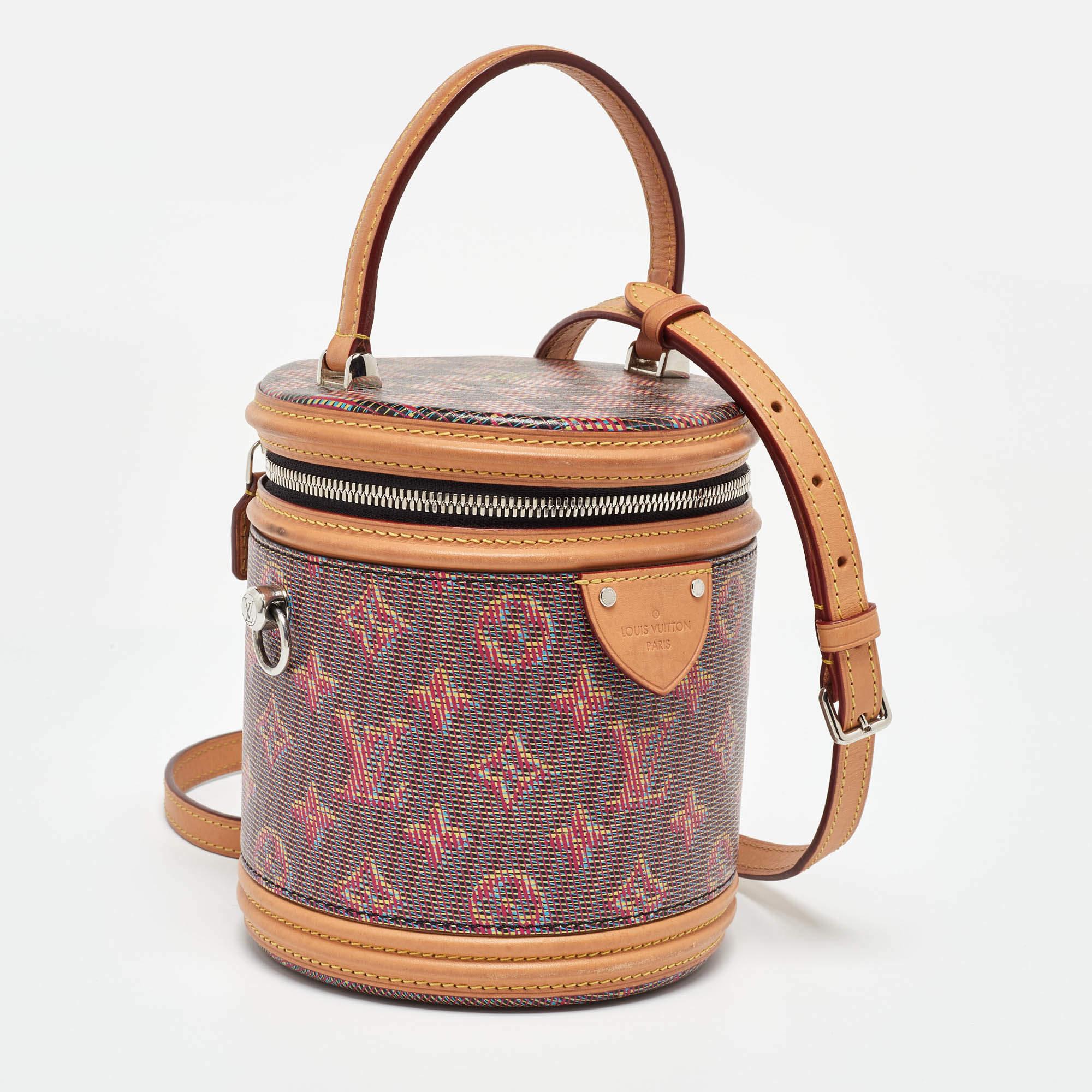 Marron Louis Vuitton - Sac de toilette Pop Cannes en toile avec monogramme damier en vente