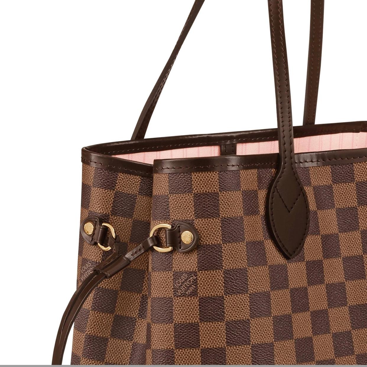LOUIS VUITTON Damier Neverfull MM Rose Ballerine N41603 with pouch And receipt 3