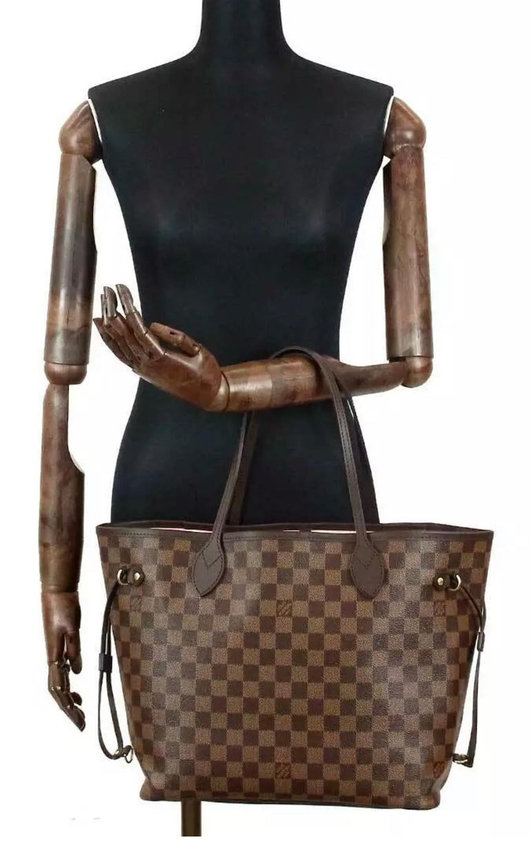 Louis Vuitton Neverfull MM Pouch damier ebene rose ballerine - Good or Bag