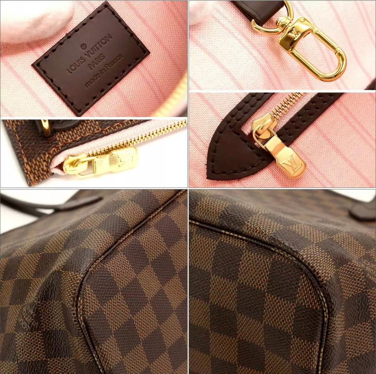 LOUIS VUITTON Damier Neverfull MM Rose Ballerine N41603 with pouch And receipt 1