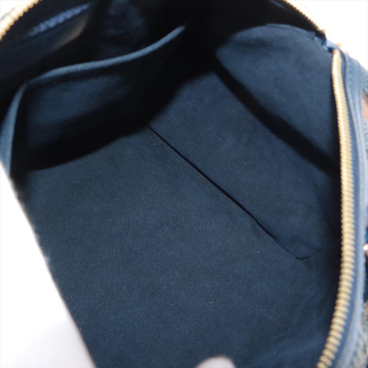Black LOUIS VUITTON Damier Paillettes Speedy 30 with Navy Sequins For Sale