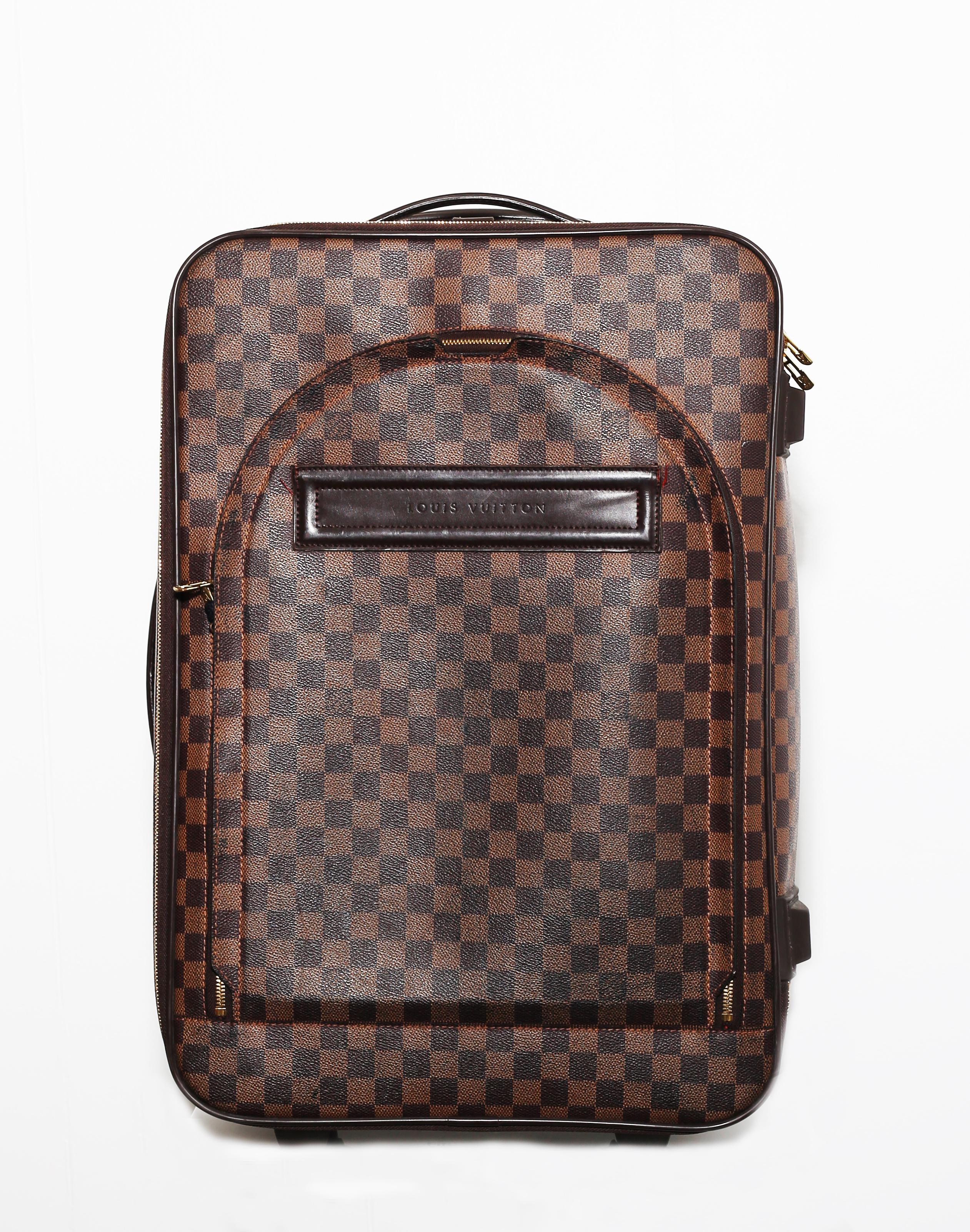 Brown Louis Vuitton Damier Pégase 55 Travel Trolley Bag  Luggage For Sale