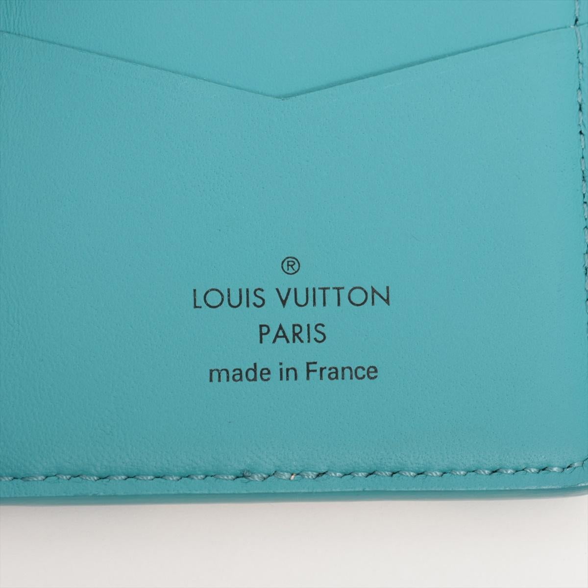 Louis Vuitton Damier Pocket Organizer Card Case Turquoise en vente 1