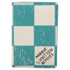 Retro Louis Vuitton Damier Pocket Organizer Card Case Turquoise