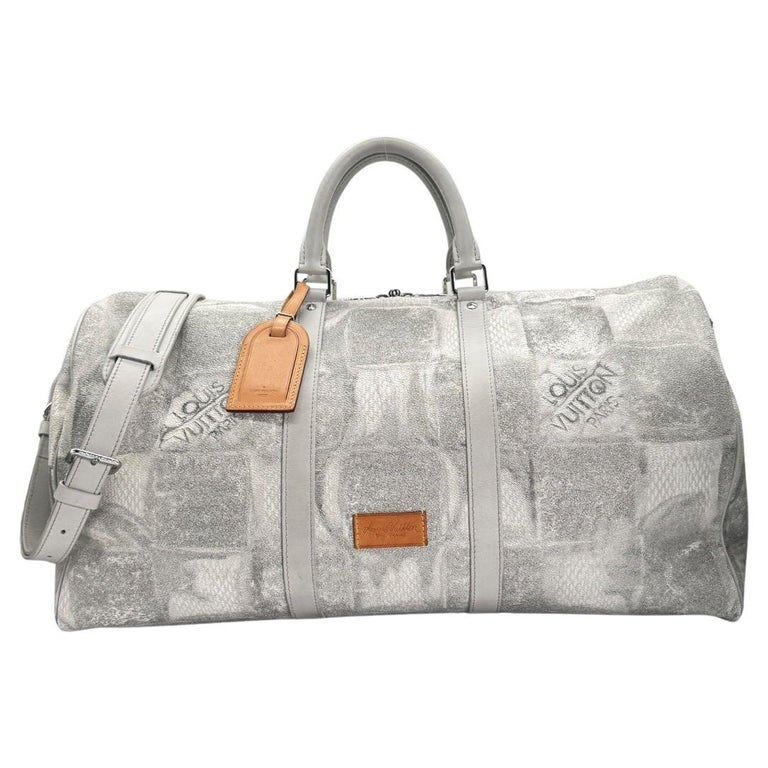 Louis Vuitton Keepall 50 Stone Grey Damier Salt Bandouliere sur