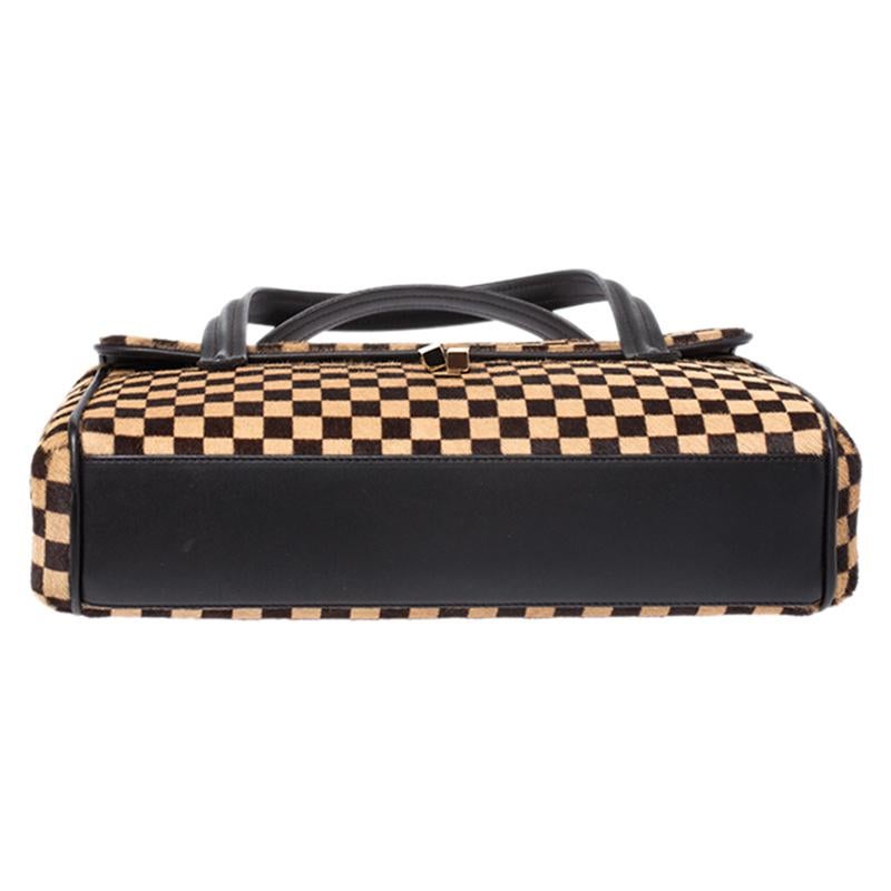 Black Louis Vuitton Damier Sauvage Calfhair Limited Edition Lionne Spawn Bag