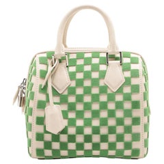Louis Vuitton Damier Speedy Cube PM Green x White