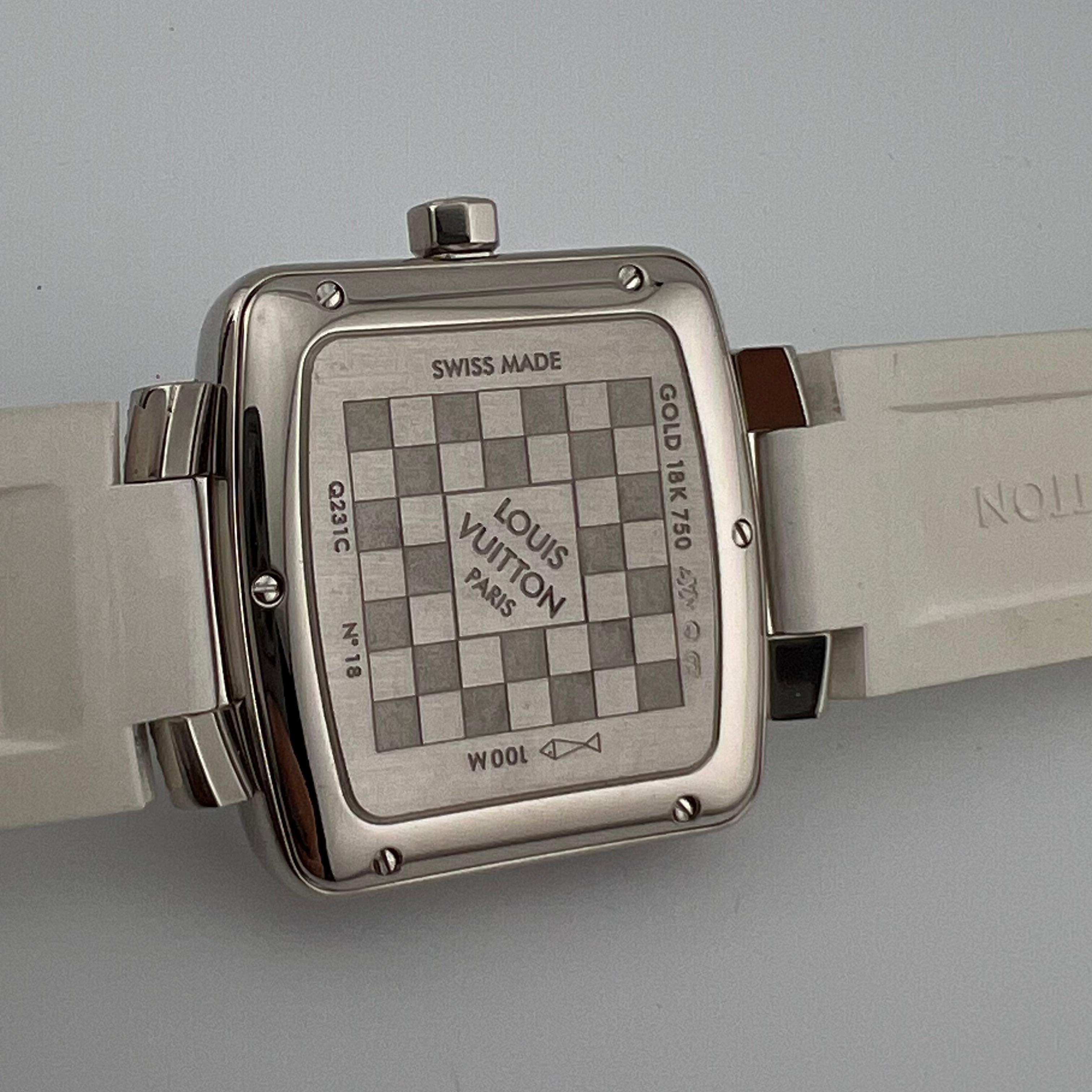 Louis Vuitton Damier Speedy Edición Limitada Q231C 33mm Oro Blanco 18k y Diamantes en venta 13