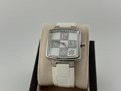 Louis Vuitton Damier Speedy Limited Edition Q231C 33mm 18k White Gold & Diamonds