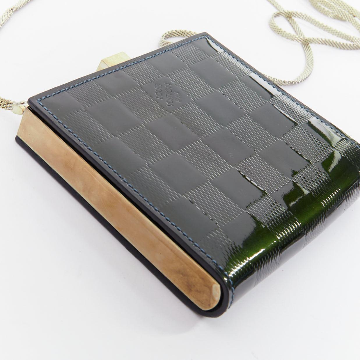 LOUIS VUITTON Damier Vernis Ange PM green patent LV crossbody bag For Sale 2