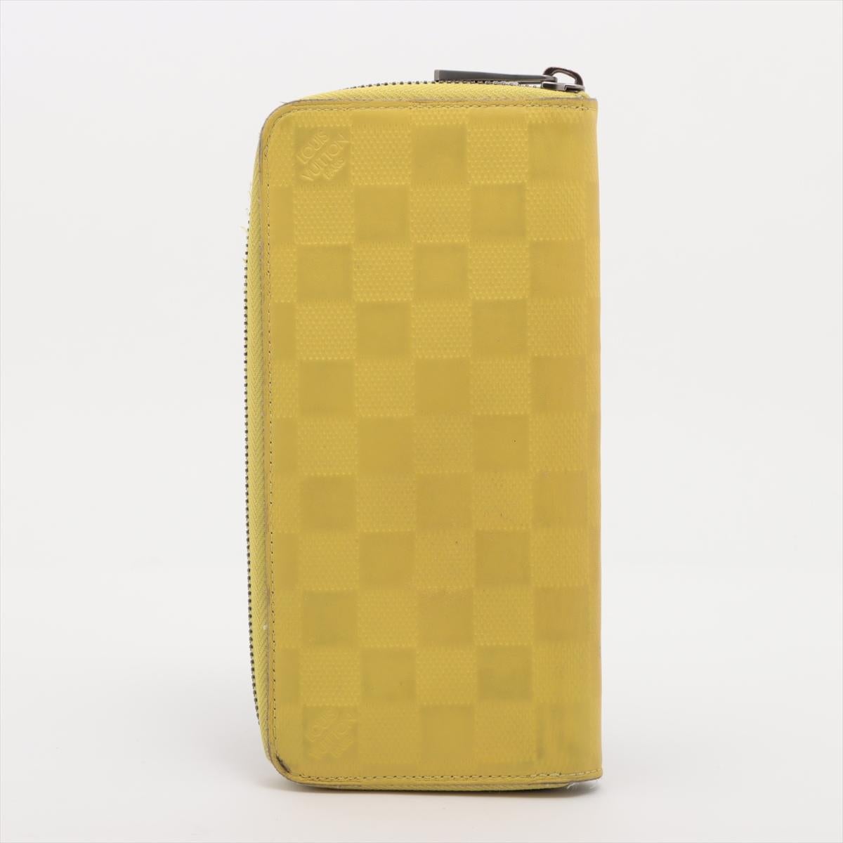 Louis Vuitton Damier Verticals Zippy Wallet Yellow In Good Condition For Sale In Humacao, PR