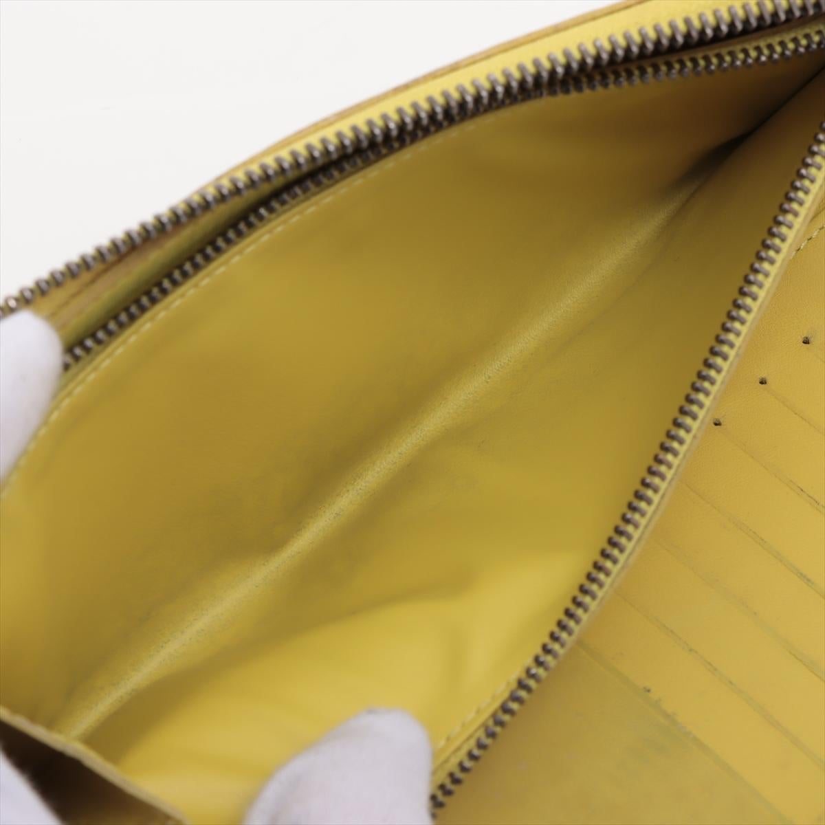 Louis Vuitton Damier Verticals Zippy Wallet Yellow For Sale 3