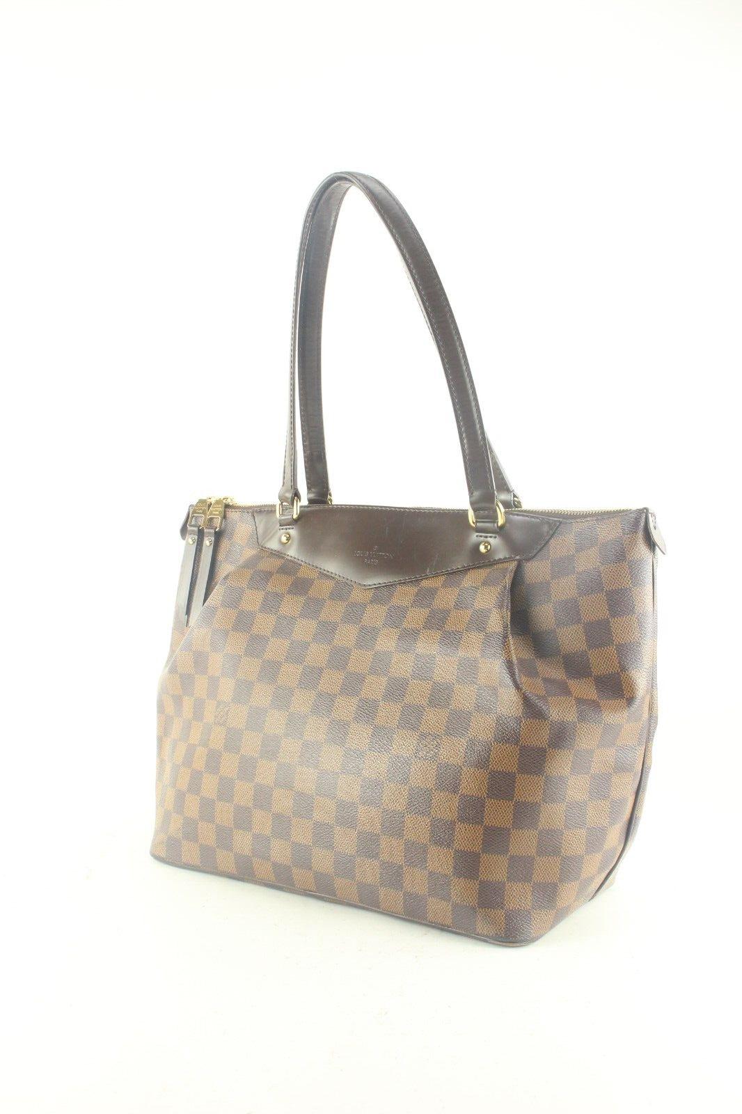 Louis Vuitton Damiier Ebene Westminster GM Zip Tote Shoulder Bag 3LV830K For Sale 5