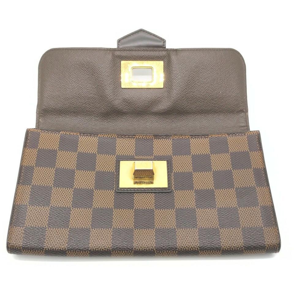 Gray Louis Vuitton Damir Ebene Portefeuille Roseberry Wallet Long Flap 862350 For Sale