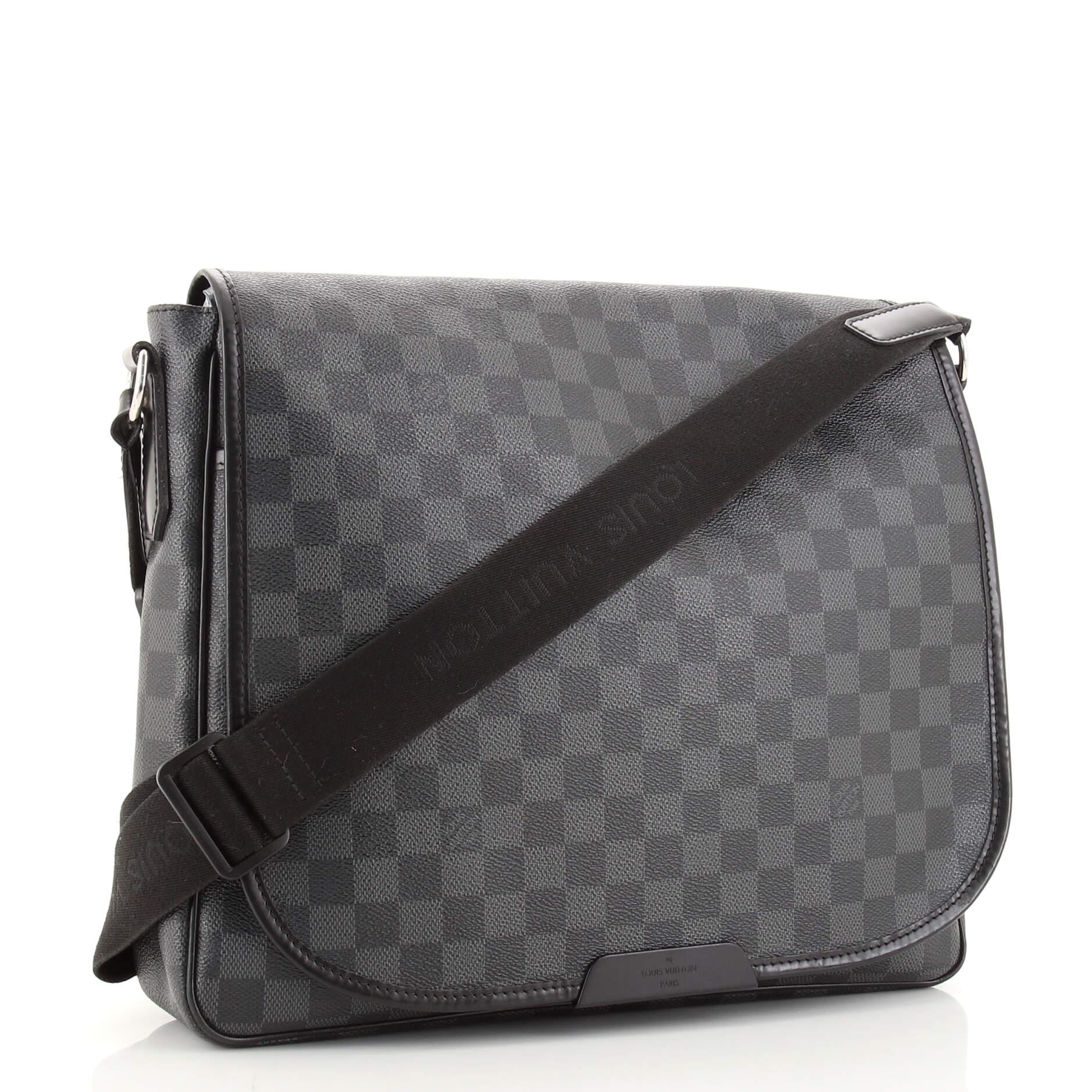 Daniel mm satchel leather satchel Louis Vuitton Grey in Leather