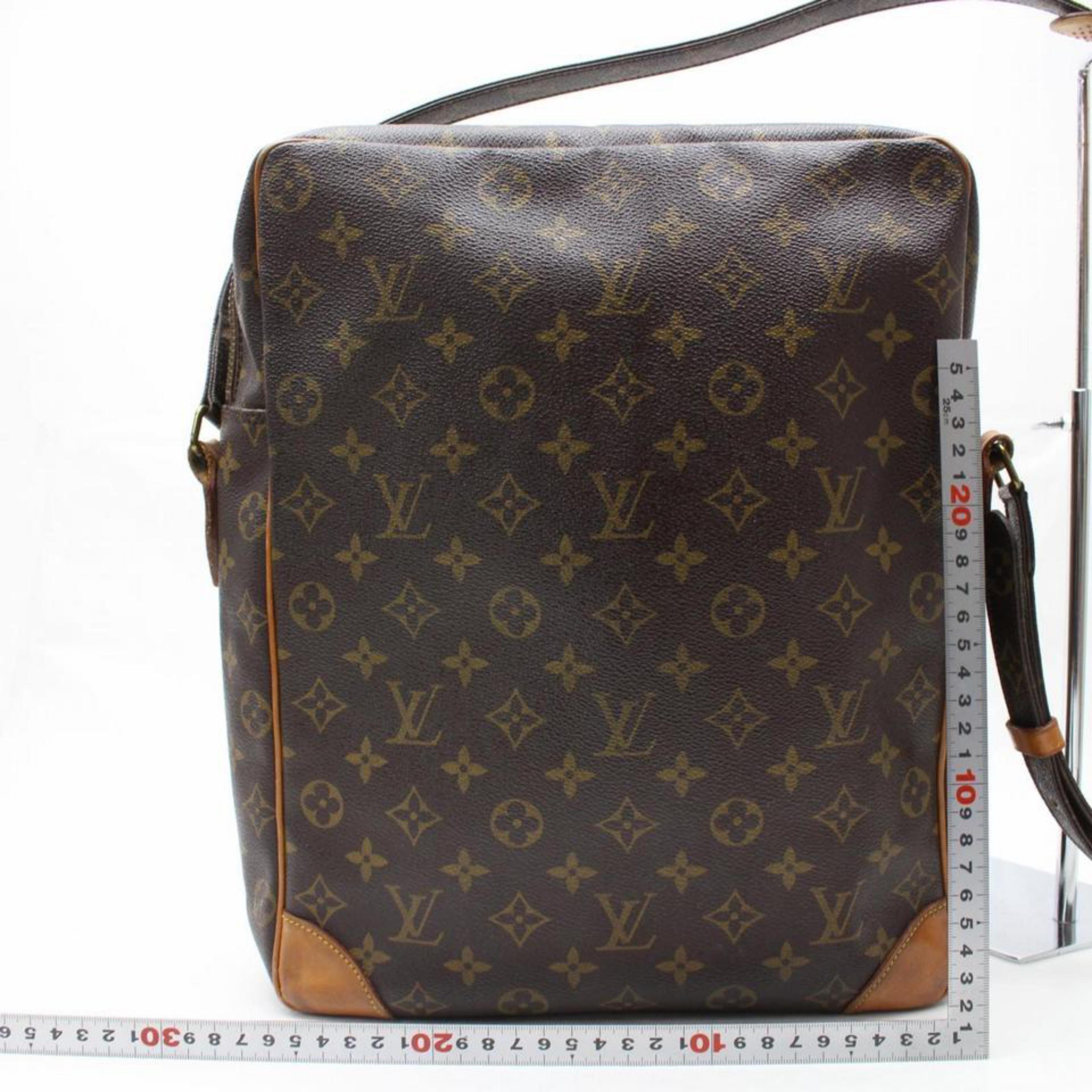 Louis Vuitton Danube Extra Large Gm 866573 Brown Coated Canvas Shoulder Bag For Sale 3
