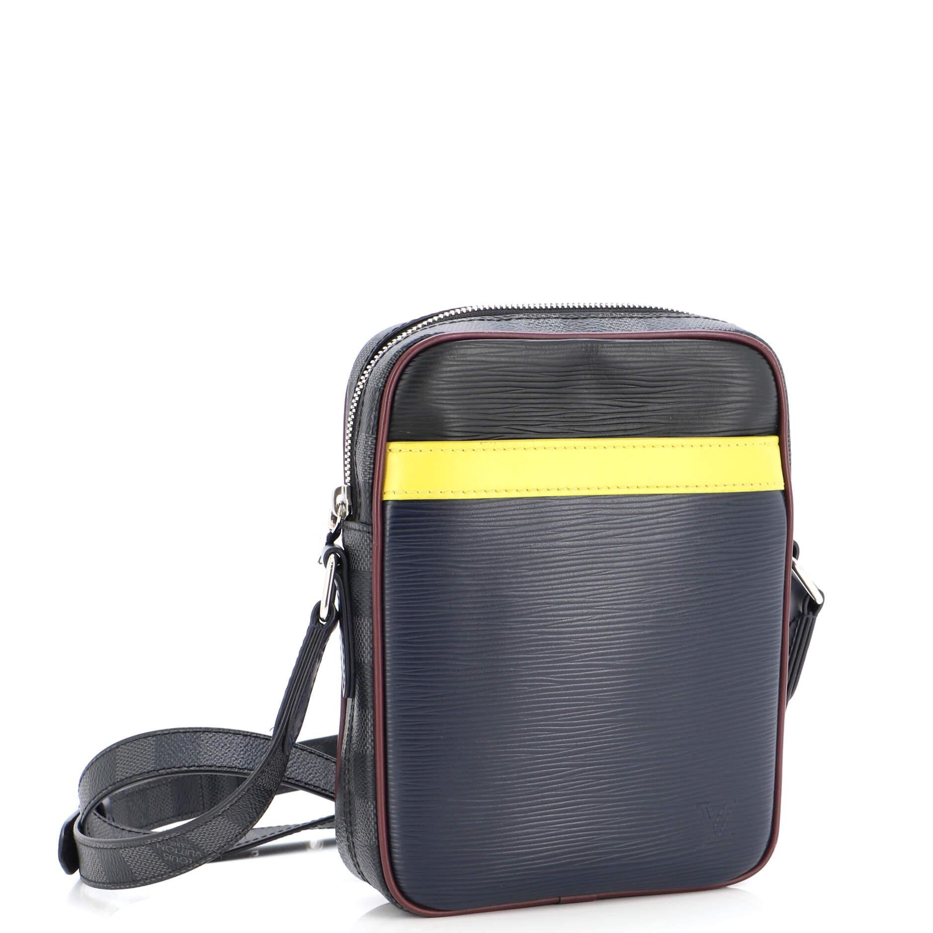 Louis Vuitton Danube Handbag Epi Damier Graphite Slim NEW w Box