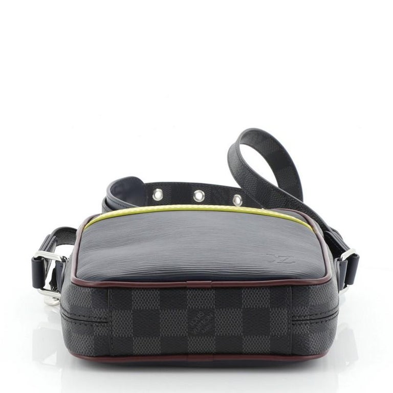 Louis Vuitton Danube Handbag Epi Leather and Damier Graphite Slim For Sale at 1stdibs