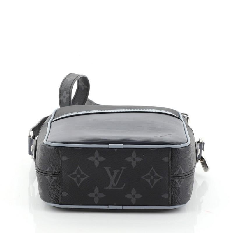 Louis Vuitton Danube Handbag Epi Leather and Monogram Eclipse Canvas PM In Good Condition In NY, NY
