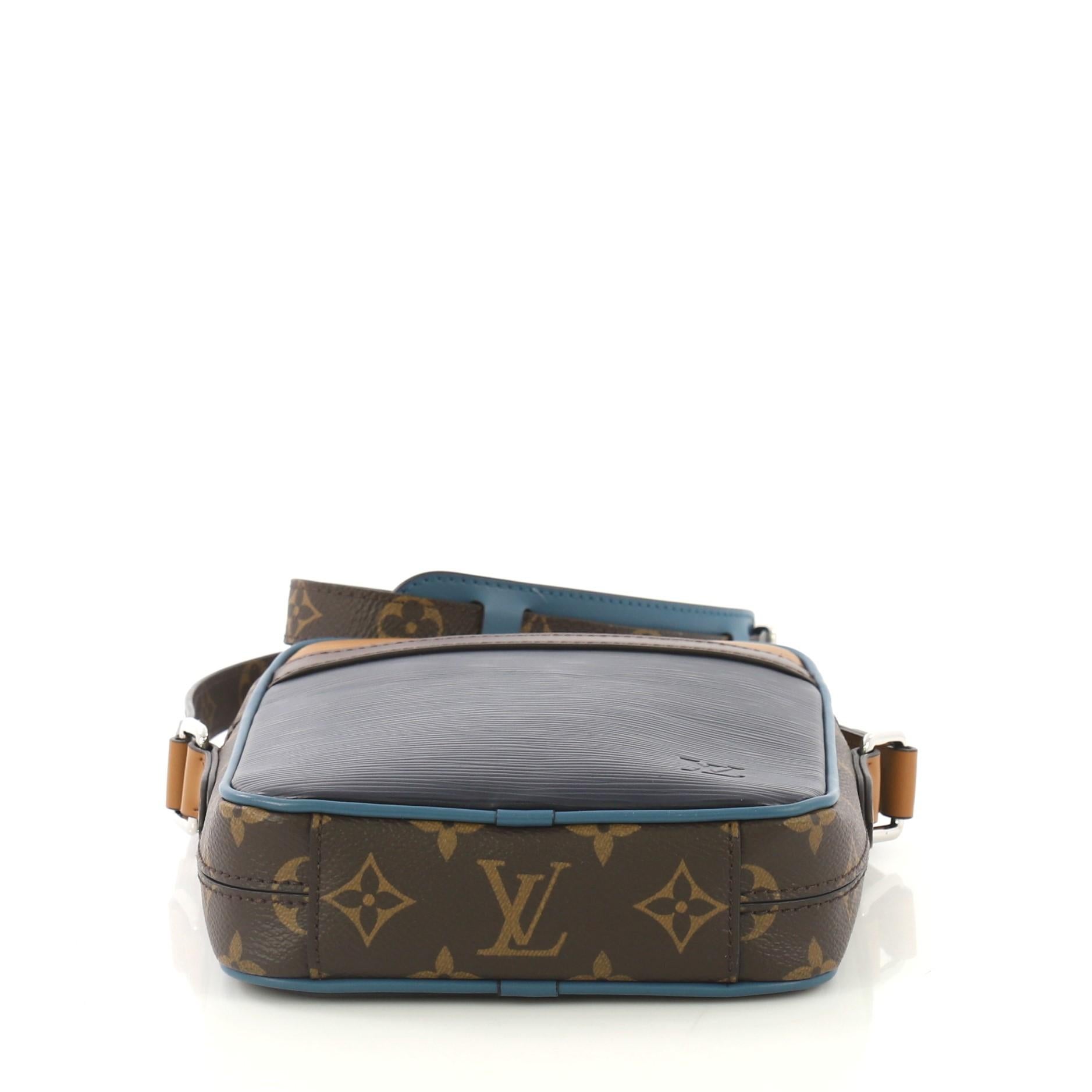 Louis Vuitton Danube Handbag Epi Leather with Monogram Canvas Slim In Good Condition In NY, NY
