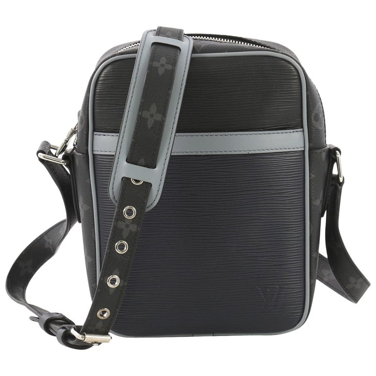 Louis Vuitton Danube Handbag Epi Leather and Damier Graphite Slim Black  2259031