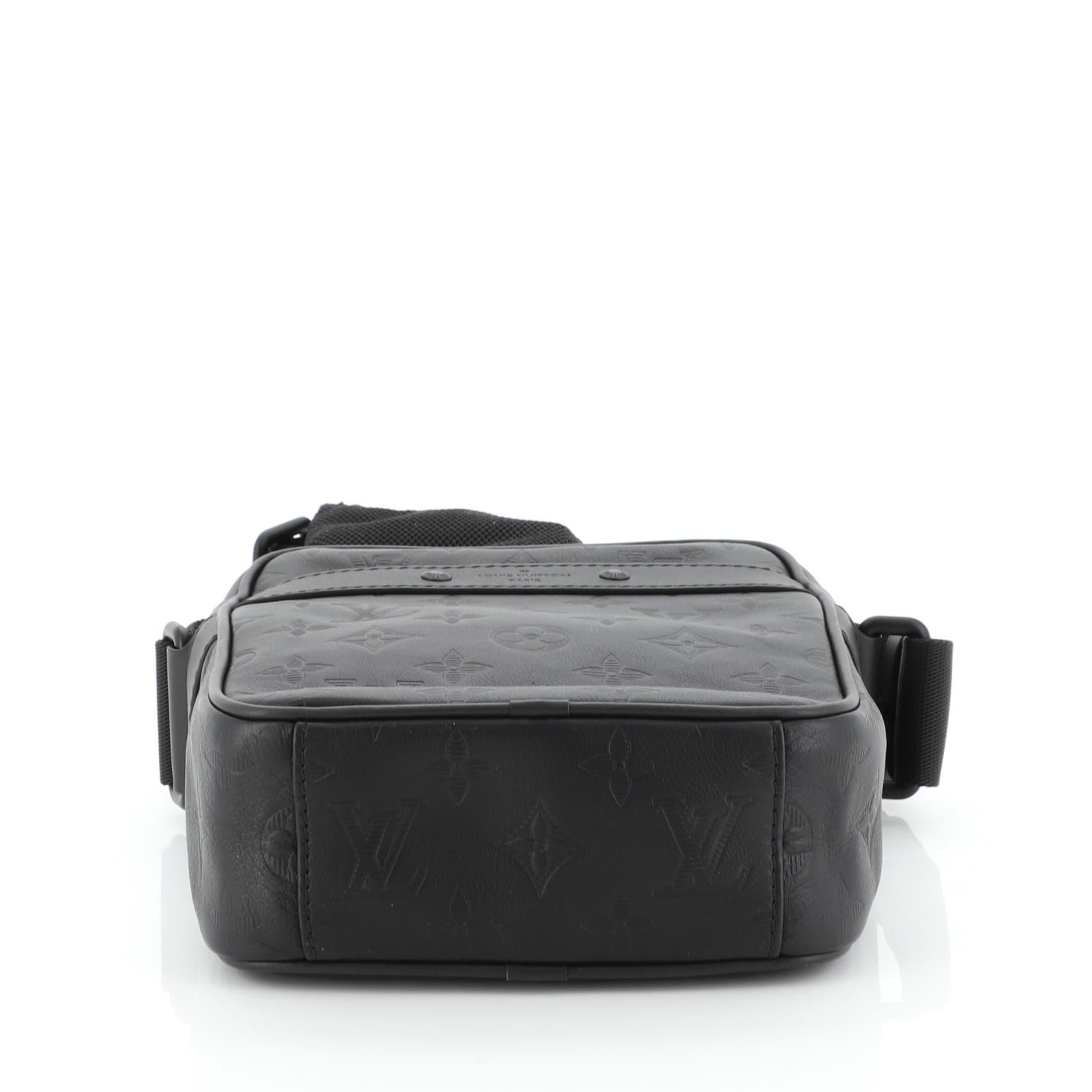 Louis Vuitton Danube Handbag Monogram Shadow Leather PM In Good Condition In NY, NY