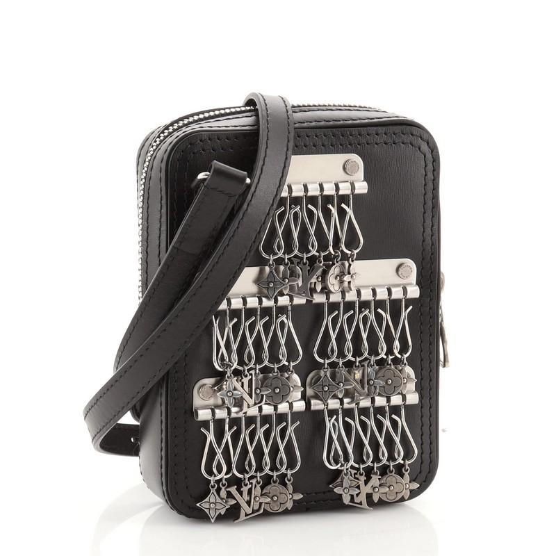 Black Louis Vuitton Danube Messenger Bag Limited Edition Charm Leather PPM