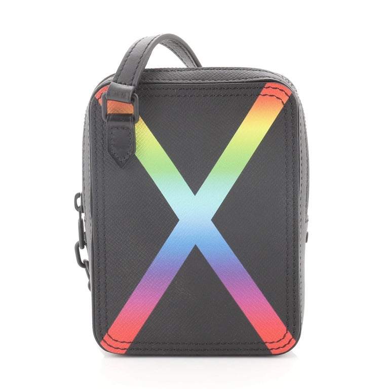 Louis Vuitton Limited series - Men's fall / winter fashion shows 2019 -  Men's wallet in black Taiga leather with rainbow piping, new condition!  Multiple colors ref.203822 - Joli Closet